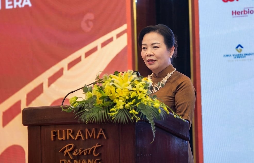 TS. Ngô Phương Lan - Chủ tịch Hiệp hội Xúc tiến phát triển Điện ảnh Việt Nam phát biểu tại hội thảo. Ảnh: VGP/Nhật Anh.