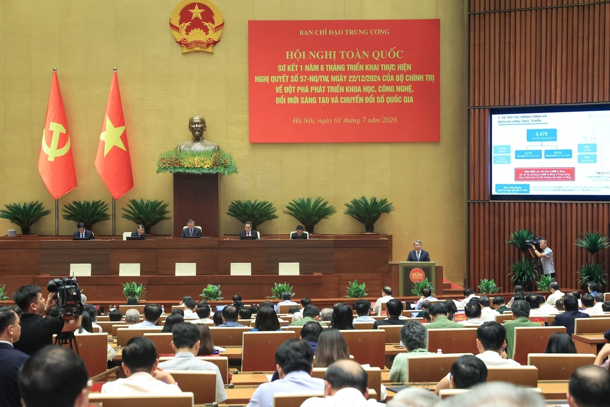 Chánh Văn phòng Trung ương Đảng Nguyễn Hải Ninh nhấn mạnh, Nghị quyết 57 mở ra một giai đoạn phát triển mới của đất nước. Ảnh: VGP/Nhật Bắc.