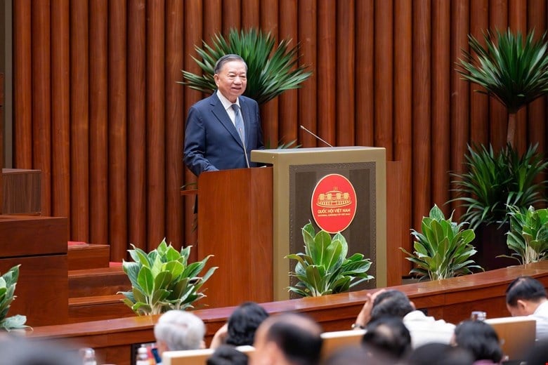 Tổng Bí thư, Chủ tịch nước Tô Lâm, Trưởng Ban Chỉ đạo quốc gia phát biểu chỉ đạo. Ảnh: Phương Hoa/TTXVN.