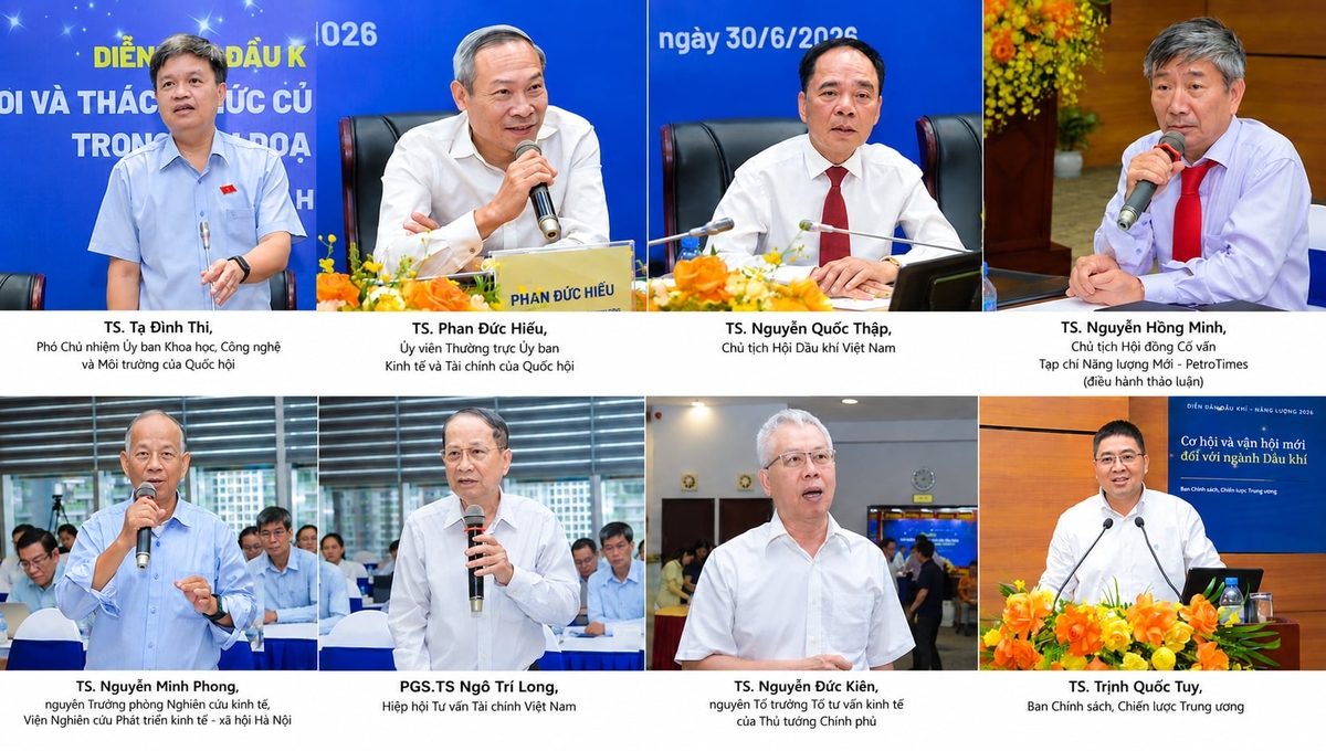 Các nhà quản lý, chuyên gia tham dự Diễn đàn đã phân tích bối cảnh, chỉ ra những điểm nghẽn về thể chế, cơ chế và quản trị, đồng thời đề xuất nhiều giải pháp nhằm tạo động lực mới cho phát triển ngành dầu khí - năng lượng và Petrovietnam trong giai đoạn tới. Ảnh: Hồng Thắm.