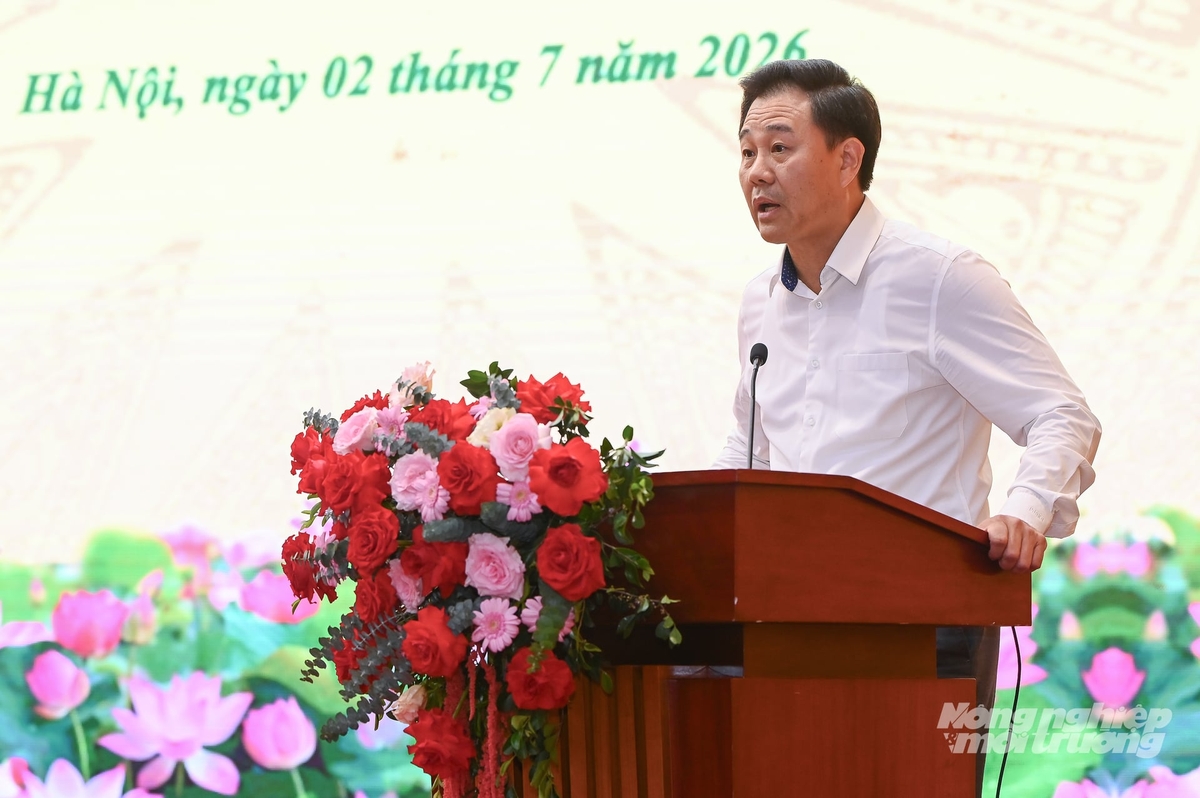 Ông Nguyễn Xuân Đại, Chánh Văn phòng Điều phối Trung ương Chương trình mục tiêu quốc gia phát biểu tại hội nghị. Ảnh: Tùng Đinh.