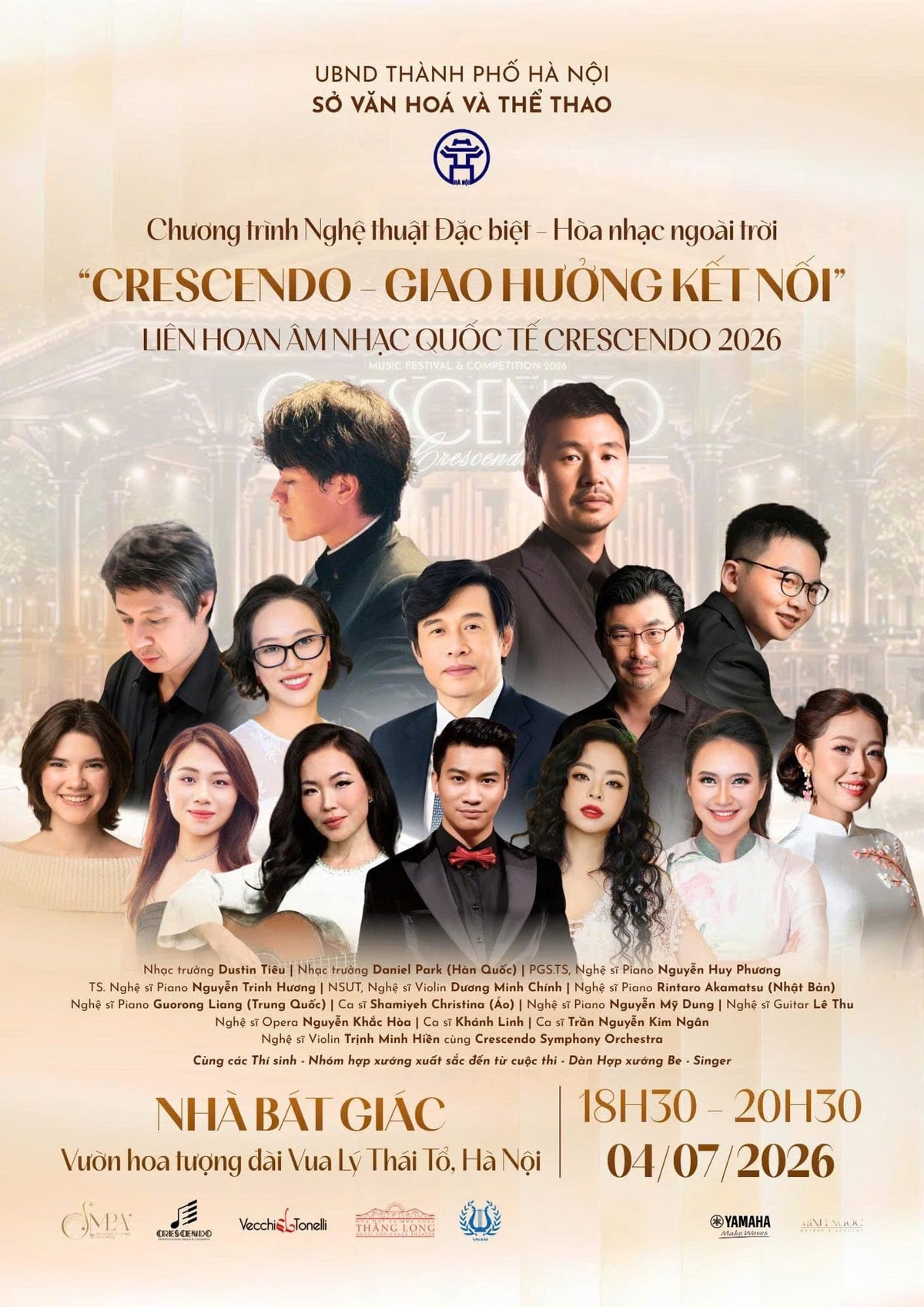Danh sách các nghệ sĩ tham gia chương trình. Ảnh: BTC.