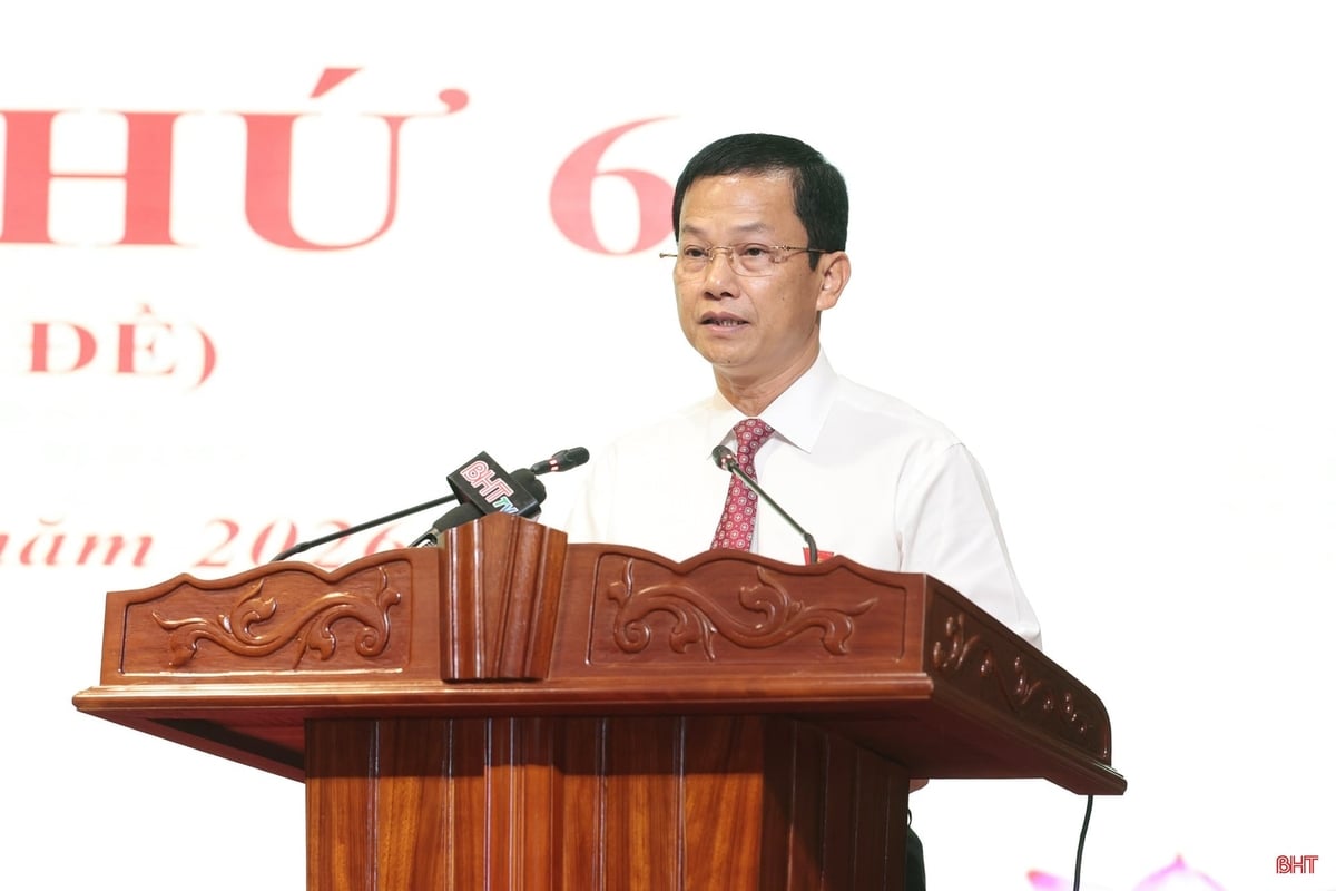 Tân Phó Chủ tịch Nguyễn Trọng Hiếu phát biểu nhận nhiệm vụ. Ảnh: BHT.