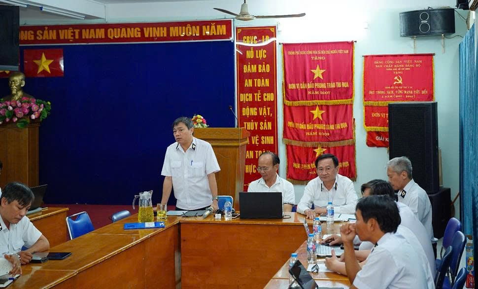 Ông Lê Việt Bảo, Phó Chi cục trưởng phát biểu tại Hội thảo. Ảnh: Chi cục Chăn nuôi và Thú y TP.HCM.