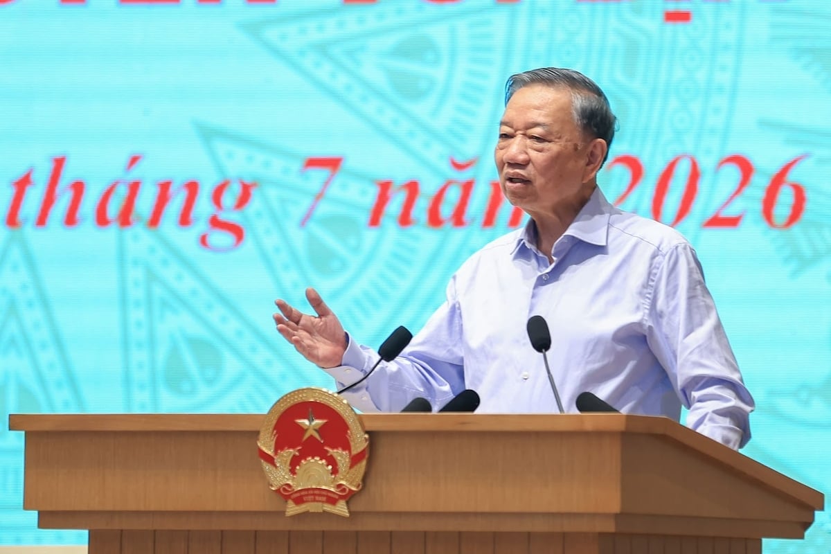 Tổng Bí thư, Chủ tịch nước Tô Lâm dự và phát biểu chỉ đạo phiên họp Chính phủ thường kỳ tháng 6/2026 và Hội nghị trực tuyến Chính phủ với các địa phương. Ảnh: VGP/Nhật Bắc.
