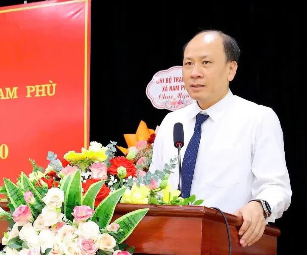Ông Vũ Anh Tú, Bí thư Đảng ủy, Chủ tịch HĐND xã Nam Phù. Ảnh: Xã Nam Phù.