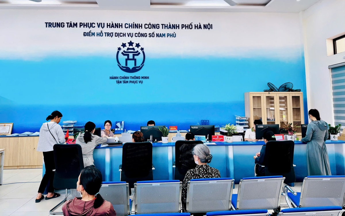 Điểm phục vụ hành chính công số xã Nam Phù. Ảnh: Xã Nam Phù.