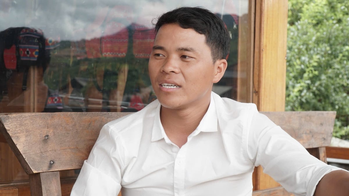 Anh Lù A Sầu, sinh năm 1997, dân tộc Mông - Bí thư Chi bộ bản Lao Chải 1. Ảnh: Đức Bình.