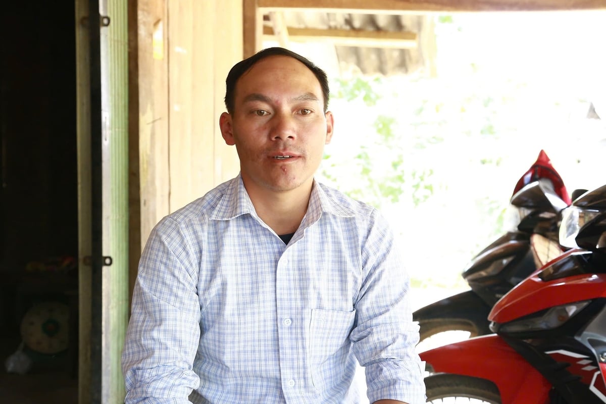 Anh Giàng A Pó, Trưởng thôn Sùng Đô. Ảnh: Thanh Ngà.