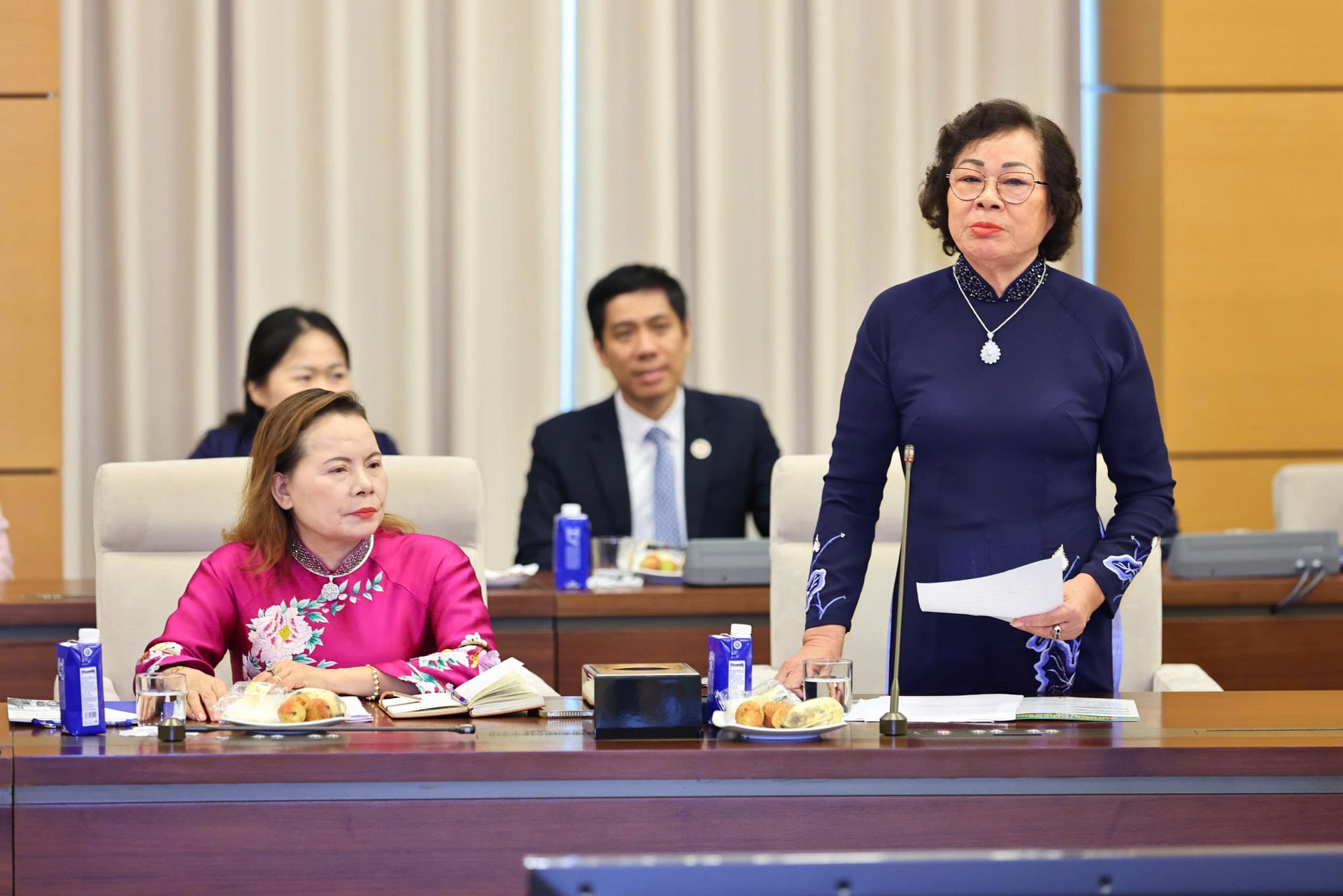 TS. Nguyễn Thị Hương, Chủ tịch Hội Khoa học Kỹ thuật Thú y Việt Nam phát biểu tại sự kiện. Ảnh: TTXVN. 