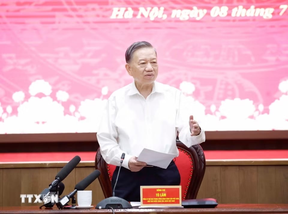 Tổng Bí thư, Chủ tịch nước Tô Lâm phát biểu chỉ đạo. Ảnh: TTXVN.