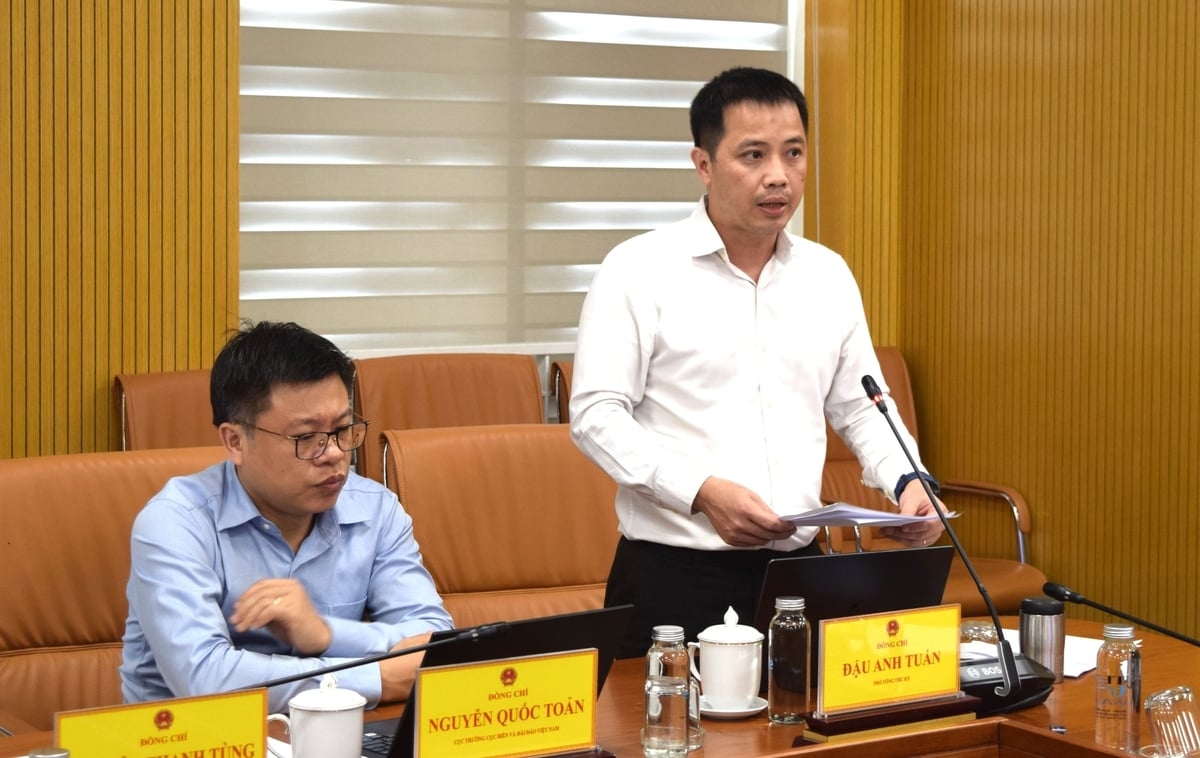 Ông Đậu Anh Tuấn đề xuất các chính sách ưu đãi phải thực sự vượt trội, minh bạch và ổn định; đồng thời hoàn thiện cơ chế xác lập quyền tài sản trên biển, cải cách thủ tục hành chính và xây dựng cơ chế phối hợp liên ngành hiệu quả. Ảnh: Trường Giang.