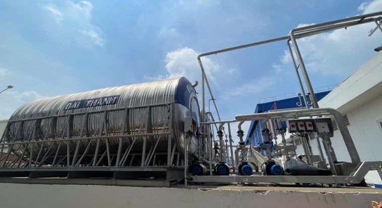 Hệ thống thu hồi và tuần hoàn nước làm mát dầu chiên (ROCD) tại Nhà máy Thực phẩm PepsiCo Bình Dương. Ảnh: PepsiCo.