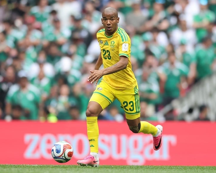 Tiền vệ Jayden Adams trong màu áo đội tuyển Nam Phi tại World Cup 2026. Ảnh: FIFA.