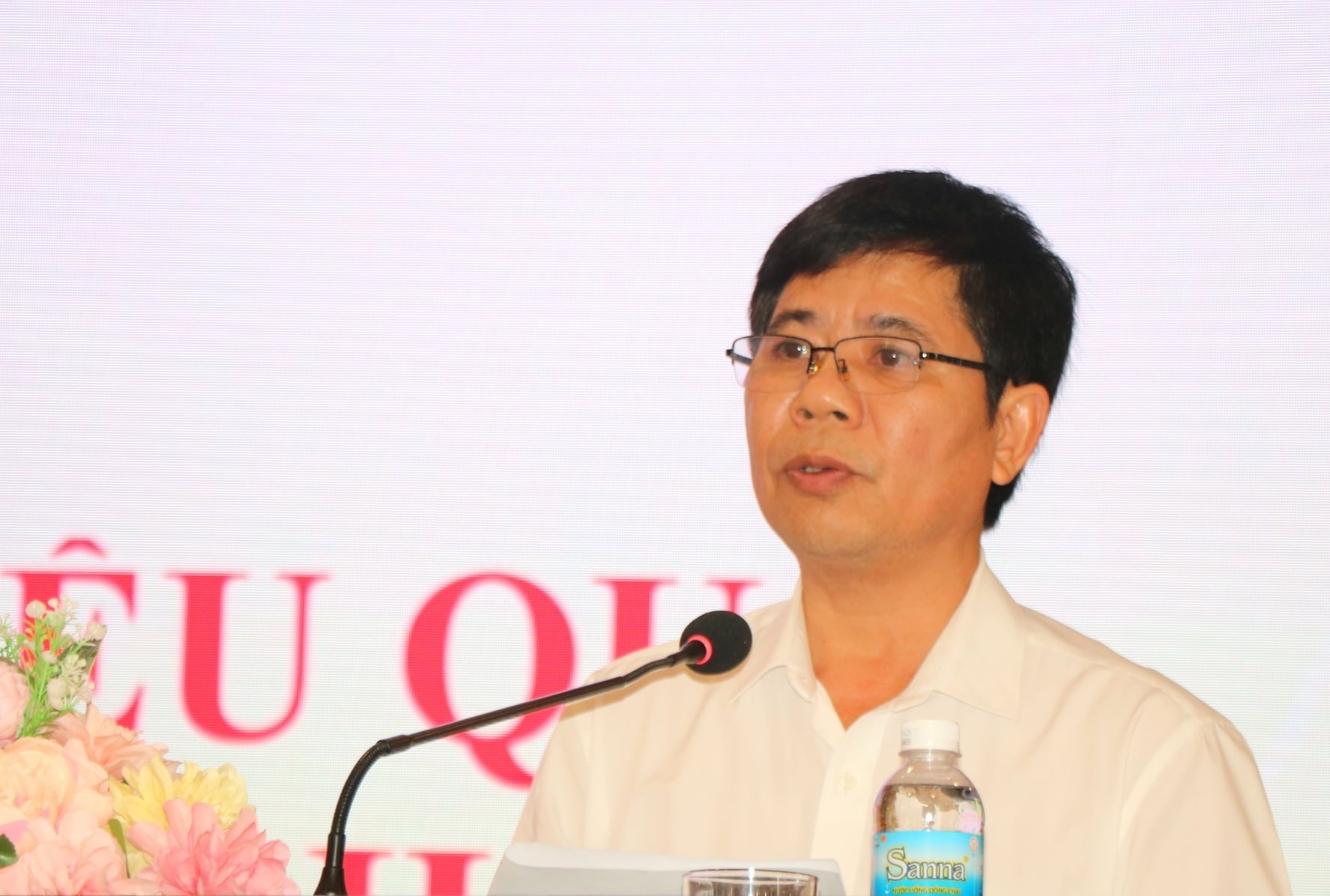 Ông Nguyễn Văn Dũng, Giám đốc Trung tâm Khuyến nông tỉnh Khánh Hòa phát biểu tại hội nghị. Ảnh: KS.