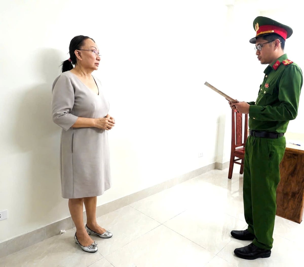 Đối tượng Lê Thị Ngọc Mỹ - chủ tiệm vàng Kim Lý. Ảnh: CA Thanh Hóa.