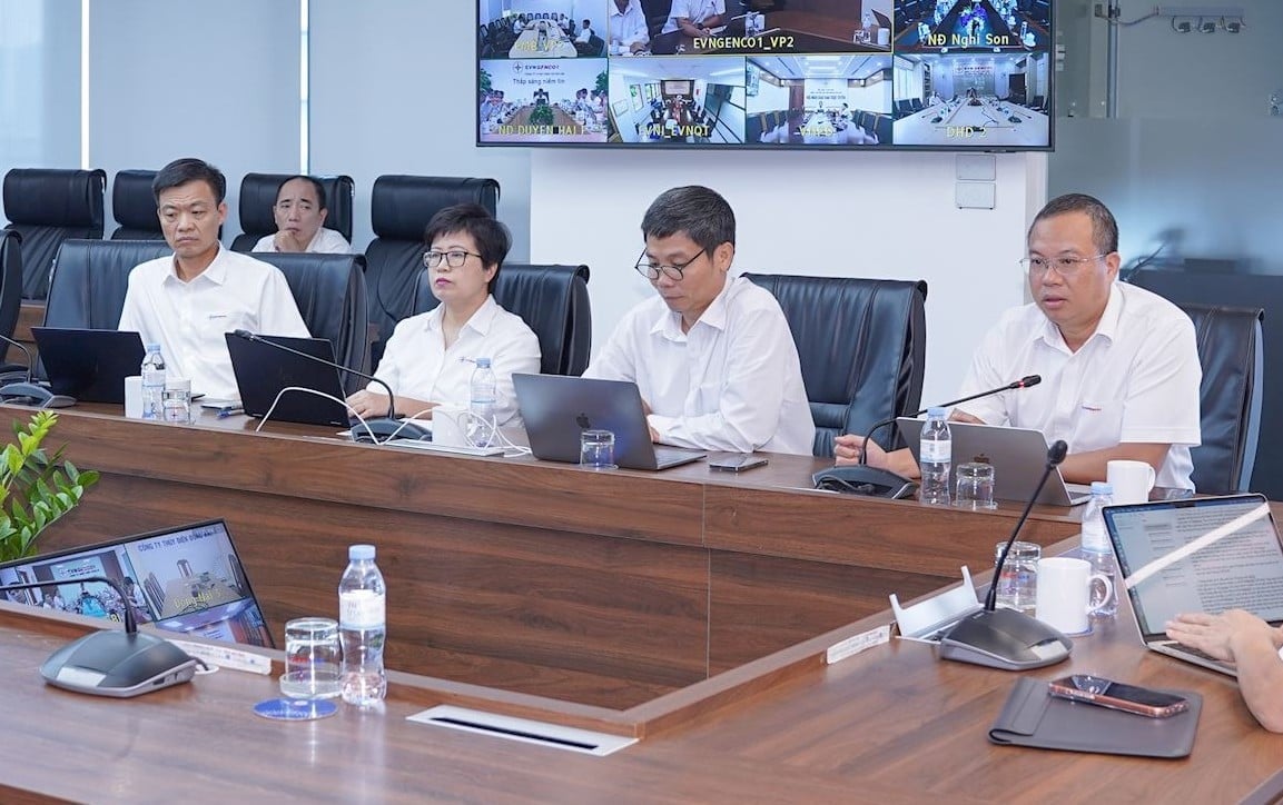 Tổng Giám đốc EVNGENCO1 Lê Hải Đăng phát biểu tại Phiên họp thứ nhất năm 2026 của Ban Chỉ đạo. Ảnh: EVNGENCO1.