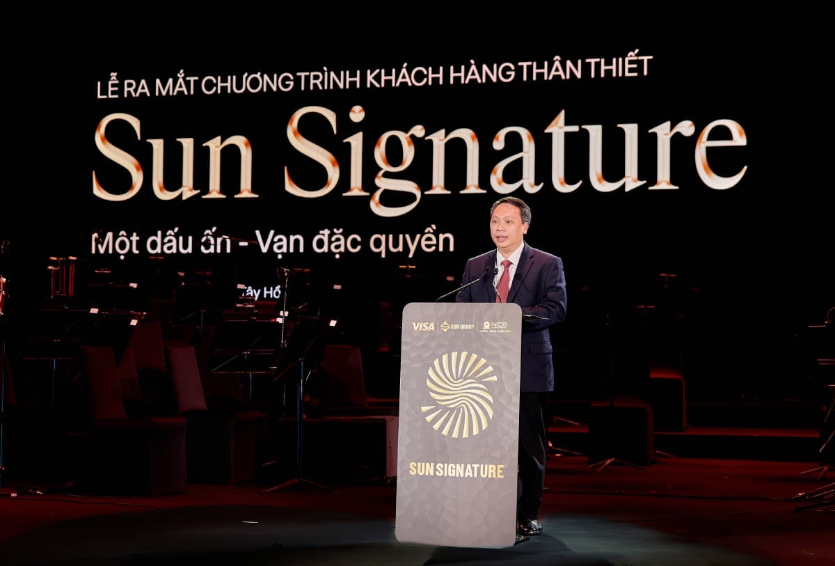 Ông Nguyễn Huy Dũng, Thứ trưởng Bộ Văn hoá, Thể thao và Du lịch phát biểu tại chương trình. Ảnh: Sun Group.