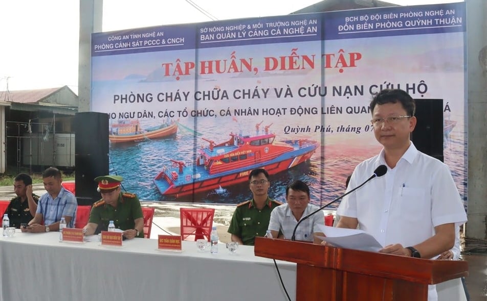 Ông Trần Xuân Học - Phó Giám đốc Sở Nông nghiệp và Môi trường Nghệ An phát biểu tại chương trình. Ảnh: Hữu Tình.