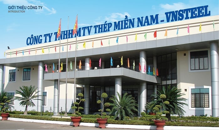 Nhà máy Thép Miền Nam - VNSTEEL tại KCN Phú Mỹ với dây chuyền luyện phôi và cán thép đồng bộ. Ảnh: Thép Miền Nam - VNSTEEL.