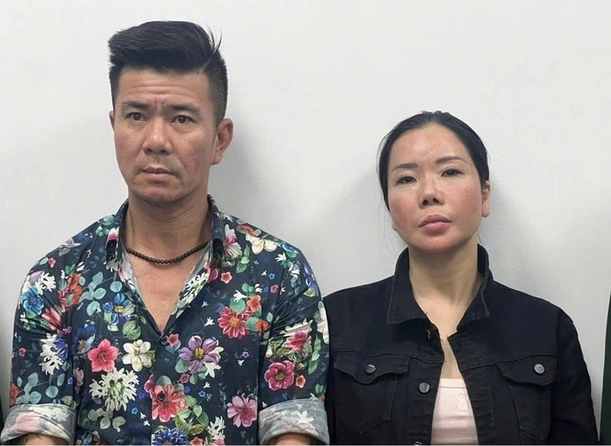 Nguyễn Thị Mai Anh và chồng là Lê Văn Đông. Ảnh: Bộ Công an.