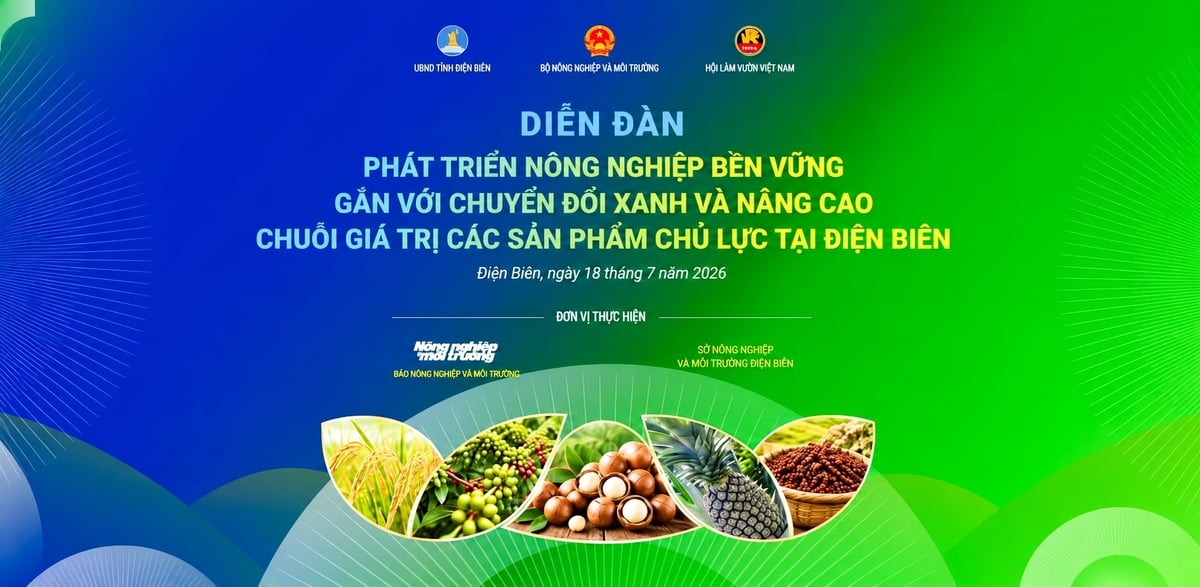 Diễn đàn 'Phát triển nông nghiệp bền vững gắn với chuyển đổi xanh và nâng cao chuỗi giá trị các sản phẩm chủ lực tại Điện Biên' được diễn ra vào ngày 18/7/2026 tại tỉnh Điên BIên. Ảnh: BTC.