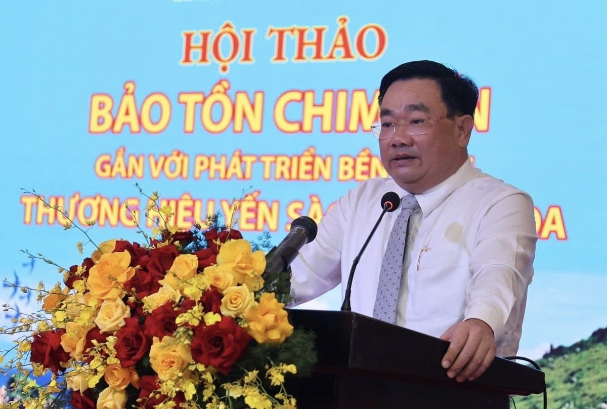 Ông Trịnh Minh Hoàng, Phó Chủ tịch UBND tỉnh Khánh Hòa phát biểu tại hội thảo. Ảnh: V.Đ.