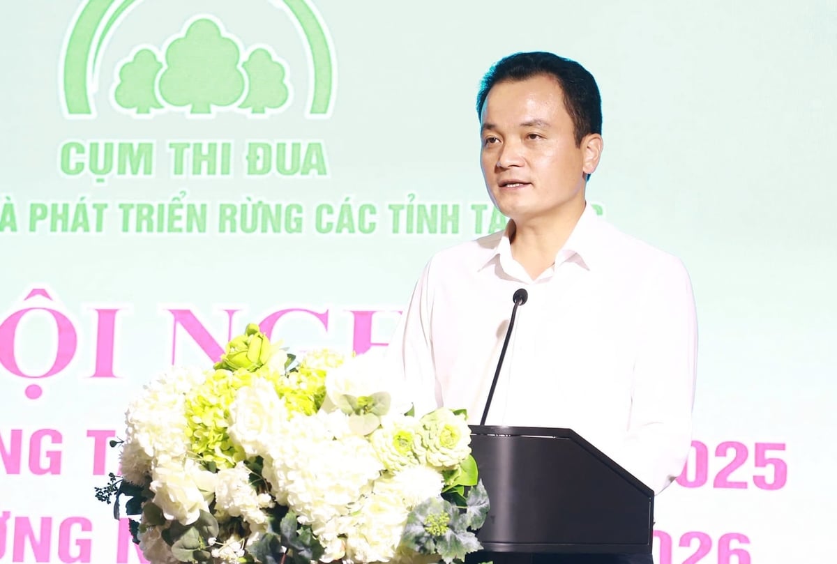 Ông Giàng Quốc Hưng, Phó Chủ tịch UBND tỉnh Lào Cai phát biểu tại Hội nghị. Ảnh: Thanh Ngà.