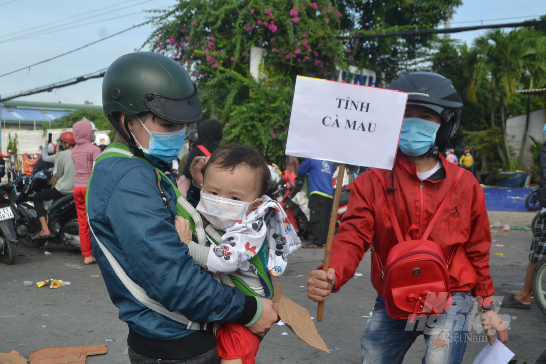 chi-nguyen-thi-lan-que-ca-mau-cho-biet-2-vo-chong-chi-lam-cong-nhan-o-kcn-song-than-nhung-o-tro-o-tp-thu-duc-mac-du-cong-ty-mo-cua-nhung-chi-van-khong-the-di-lam-chi-quyet-dinh-ve-que-tim-viec-khac-100203_202.jpg Chị Nguyễn Thị Lan quê Cà Mau bế con nhỏ, than thở: '2 vợ chồng em làm công nhân ở KCN Sóng Thần (Bình Dương) nhưng ở trọ ở TP. Thủ Đức. Mặc dù công ty mở cửa nhưng em vẫn không thể đi làm vì khác tỉnh. Cả nhà cực chẳng đã mới phải quyết định về quê vì hết trụ nổi rồi!'. Ảnh: Trần Trung.