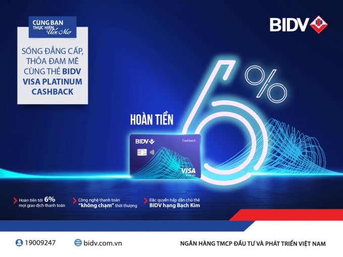 Thẻ tín dụng quốc tế của BIDV có nhiều ưu đãi.