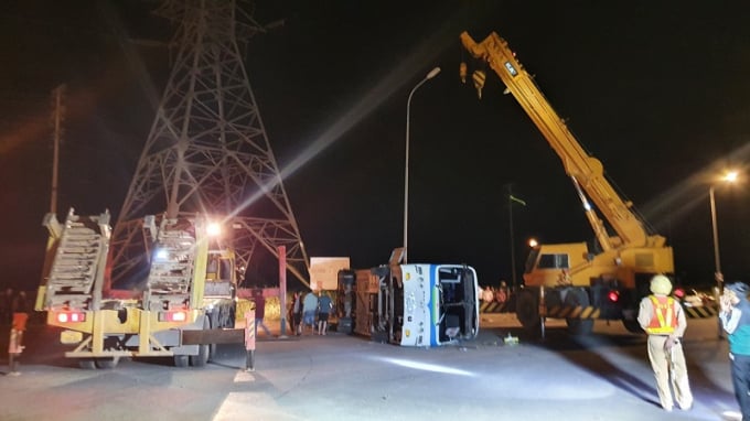 Hiện trường vụ tai nạn. Ảnh: CTV