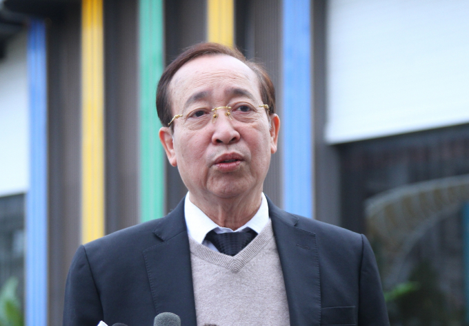 Ông Nguyễn Xuân Lai, Chủ tịch HĐQT Công ty Cát Linh Vân Đồn chia sẻ bên lề hội nghị. Ảnh: Cường Vũ