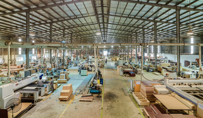 A wood processing factory.