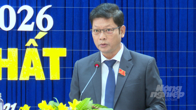 Tân Chủ tịch UBND thành phố Đông Hà Hồ Sỹ Trung. Ảnh: CĐ.