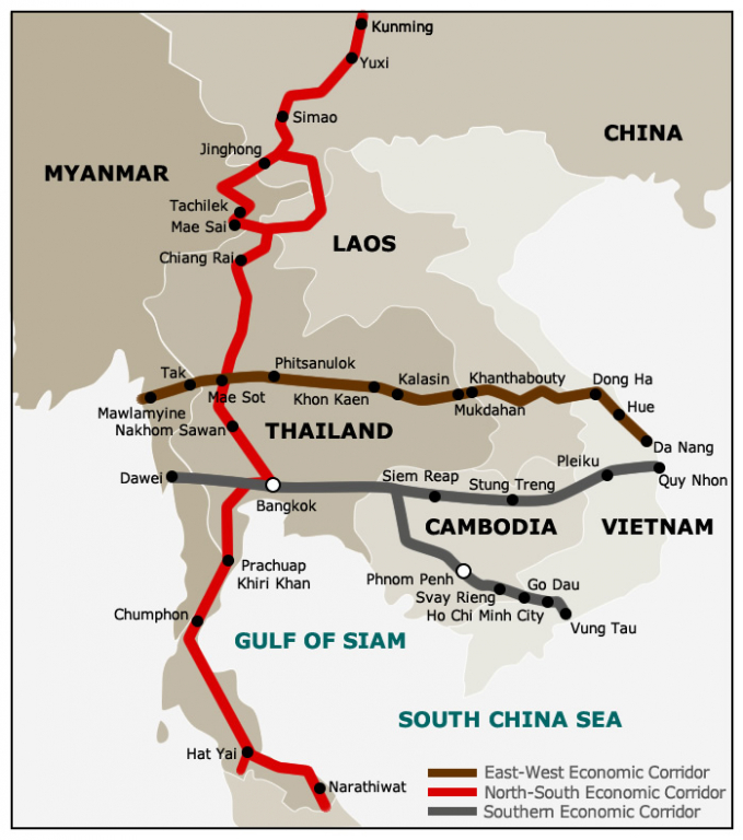 logistics-hub-153100_293.jpg Sơ đồ ba hành lang kinh tế quan trọng mà Thái Lan đứng ở vị trí trung tâm kết nối