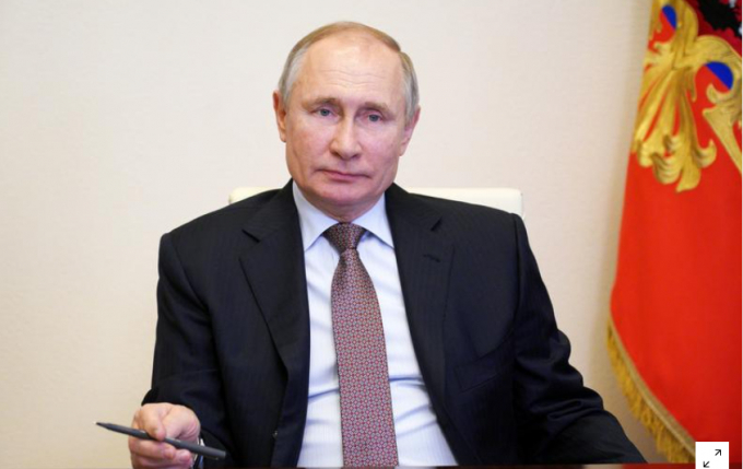 screenshot_1617633960-214649_171.jpeg Tổng thống Nga Vladimir Putin tại một sự kiện trực tuyến ngày 31 tháng 3 năm 2021. Ảnh: Sputnik