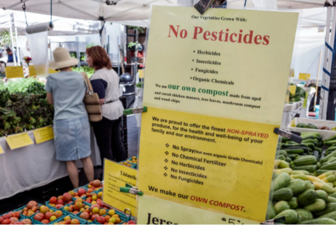 Some pesticides can be used in organic food. When in doubt, ask the vendor. Photo: Getty