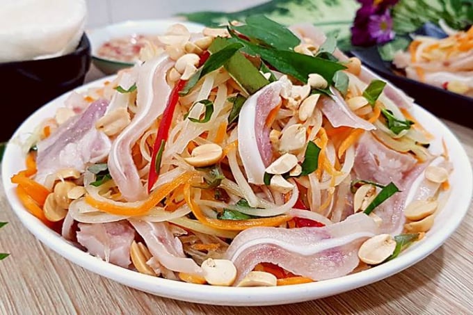 Món ngon mỗi ngày - Hướng dẫn chi tiết làm món gỏi đu đủ trộn tai heo