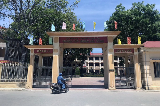 4671f04087967ac82387-140233_642.jpg Trường THPT Lương Đắc Bằng - nơi các em học sinh trong vụ tai nạn đang học. Ảnh: HD.