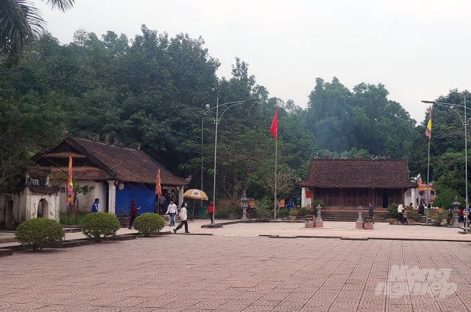 Đền Quả Sơn, nơi thờ Uy Minh Vương Lý Nhật Quang và Đông Chinh Vương, Dực Thánh Vương xếp thứ 2 trong số 4 ngôi đền linh thiêng bậc nhất xứ Nghệ. Dân xứ Nghệ có câu: Nhất Cờn, Nhì Quả, tam Bạch Mã, tứ Chiêu Trưng là để nói về độ linh thiêng của ngôi đền này. Ảnh: Võ Dũng.
