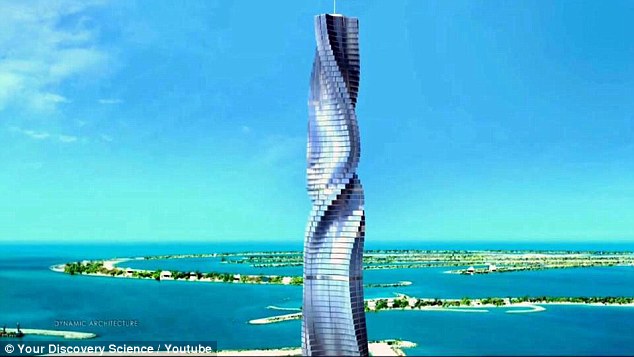 Mỗi phòng có thể tự xoay 360 độ quanh trục bê tông ở chính giữa và được điều khiển bằng giọng nói của khách.