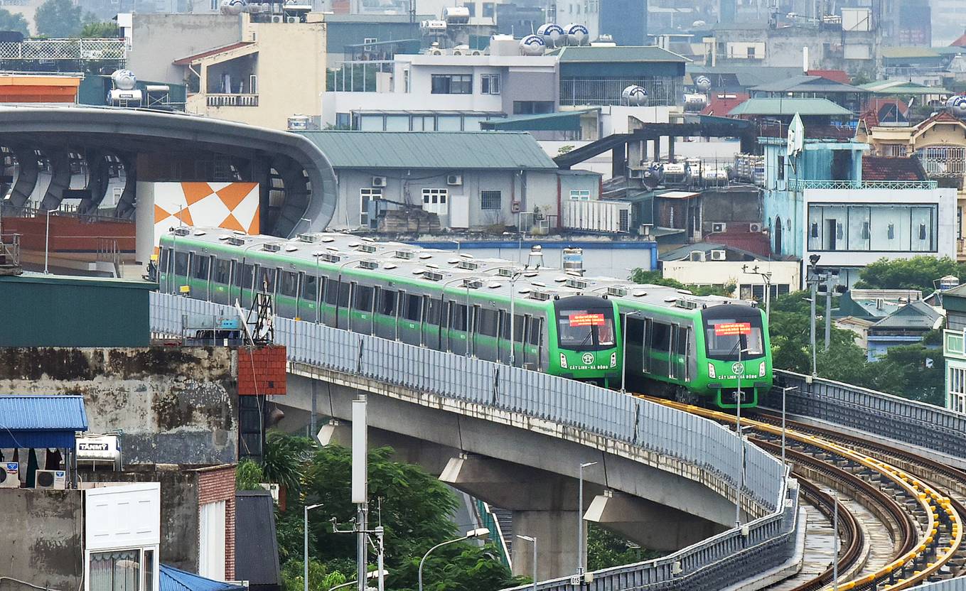 Tàu Cát Linh - Hà Đông chạy thử toàn tuyến