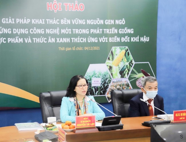 1-220847_212.jpg GS.TS. Nguyễn Thị Lan phát biểu khai mạc Hội thảo. Ảnh: HVNN