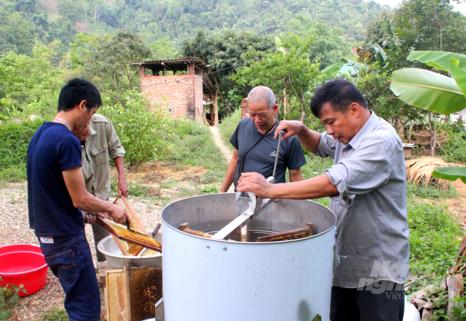 Nghề nuôi ong không chỉ làm giàu cho bà con, mà còn giúp nhận thức của người dân ngày càng nâng cao cần phải dìn giữ môi trường. Ảnh: NT.