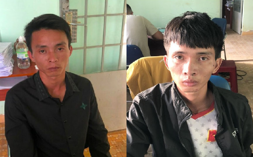 nghi-can-trom-bo-152115_842.jpg Hai nghi can Đỗ Ngọc Nam và Đỗ Đình Ban rủ nhau đi trộm bò bị công an bắt giữ. Ảnh: L.V.