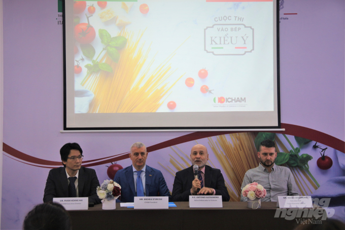 img_0002-025733_452.jpg Họp báo thông báo các hoạt động diễn ra trong khuôn khổ dự án True Italian Taste 2021. Ảnh: Phạm Hiếu.