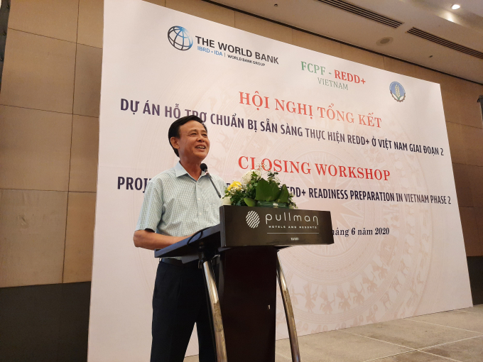 20200626_145836-151632_898.jpg Thứ trưởng Thường trực Bộ NN-PTNT Hà Công Tuấn phát biểu tại Hội nghị tổng kết Dự án FCPF - 2. Ảnh: Nguyên Huân.