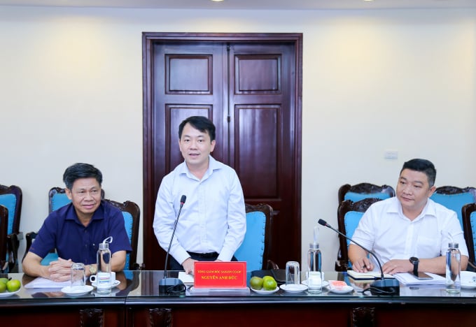 Tổng Giám đốc Saigon Co.op Nguyễn Anh Đức chia sẻ với Liên minh HTX Việt Nam đề xuất xây dựng 3 mô hình HTX kiểu mới, là HTX sinh viên, HTX việc làm và HTX tiêu dùng cục bộ. Ảnh: Quang Huy.