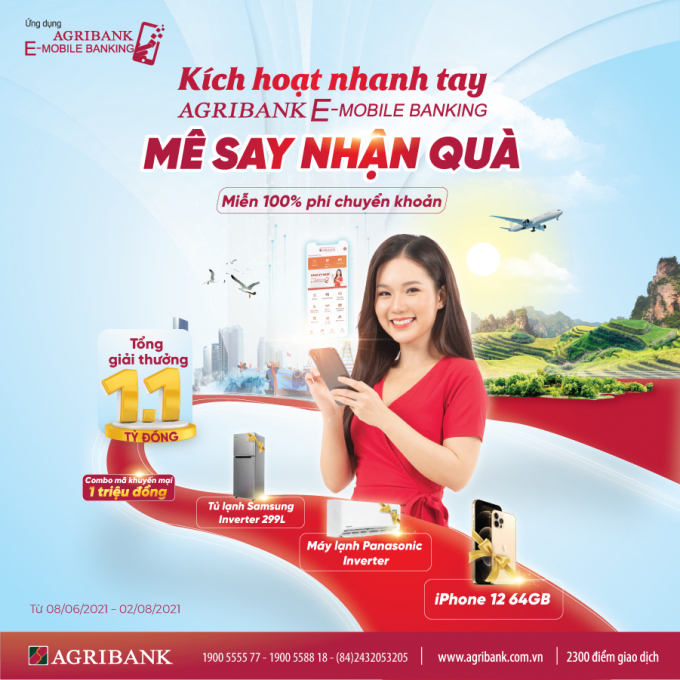 Kích hoạt nhanh tay mê say nhận quà từ sản phẩm dịch vụ của Agribank