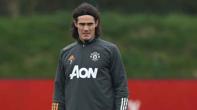 Cavani chưa thể cho trận ra mắt Man United. Ảnh: EuroSports. 